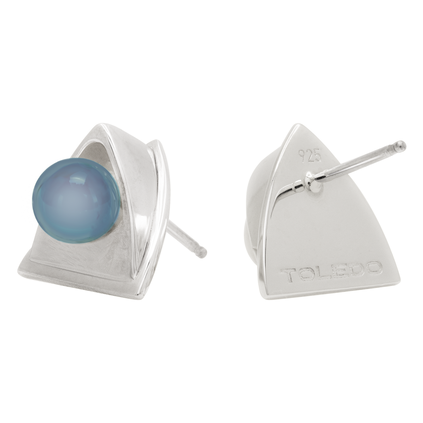 Church Earrings - Blue Agate