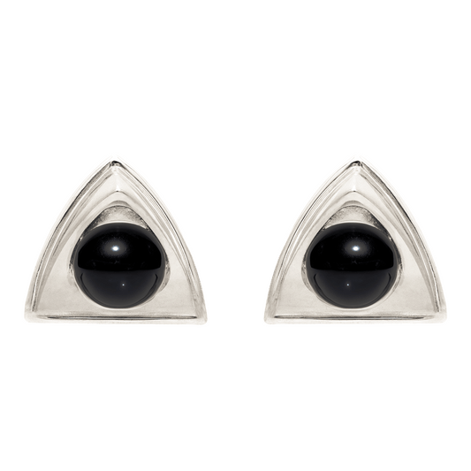 Church Earrings - Hematite