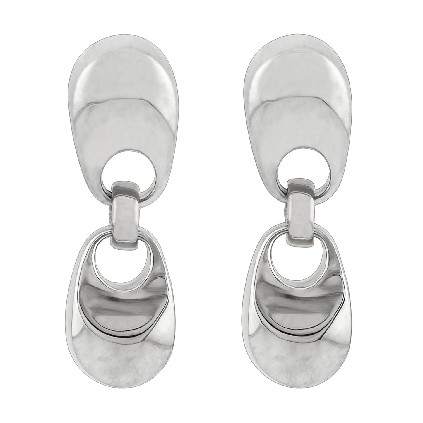 Java Drop Earrings in sterling silver, handcrafted earrings by TOLEDO Los Angeles