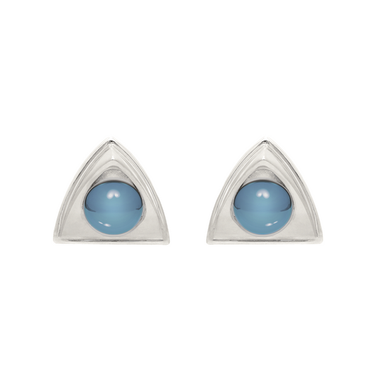 Church Earrings Mini - Blue Agate