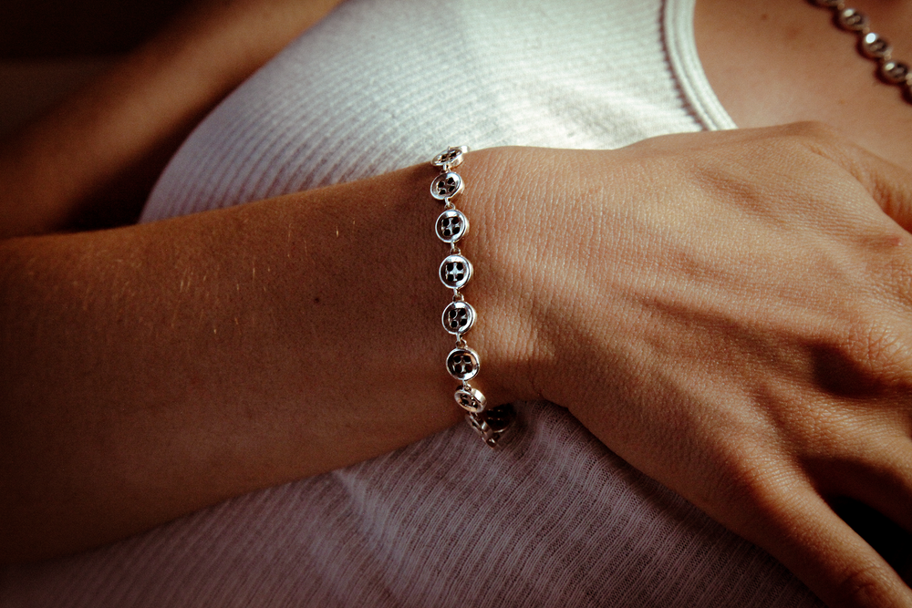 Button Bracelet in sterling silver, handcrafted bracelet by TOLEDO Los Angeles
