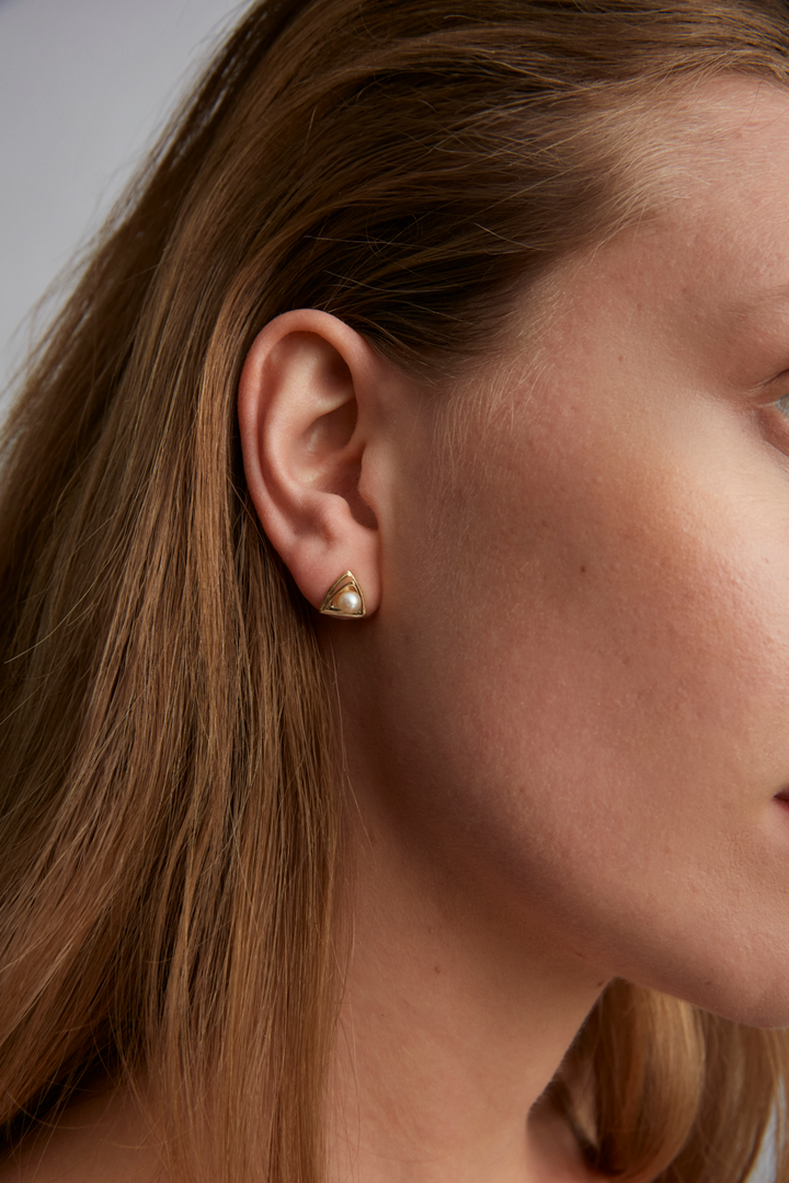 Church Earrings Mini - 18k, Akoya Pearls
