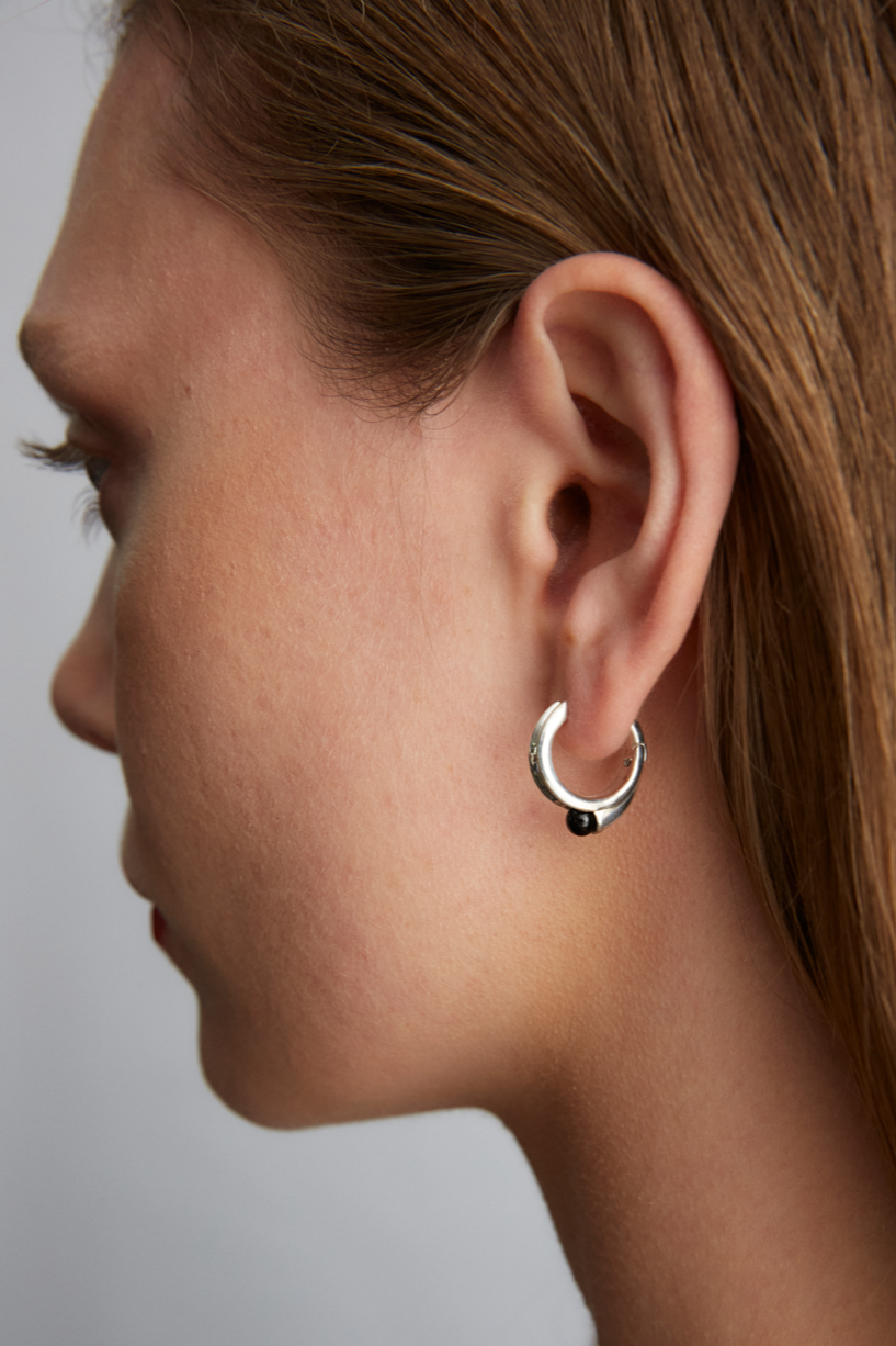 Comet Earrings in sterling silver, handcrafted earrings by TOLEDO Los Angeles
