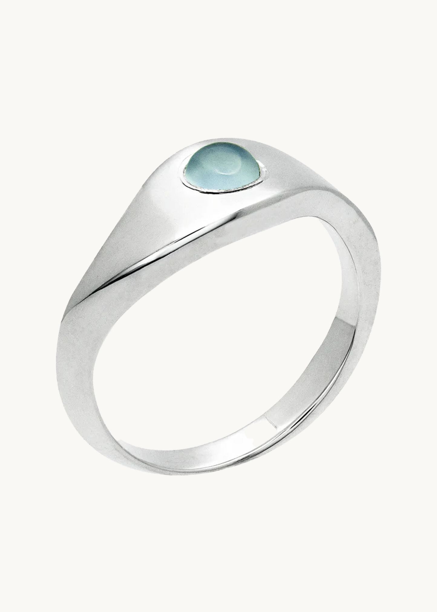Hurricane Ring - Blue Chalcedony