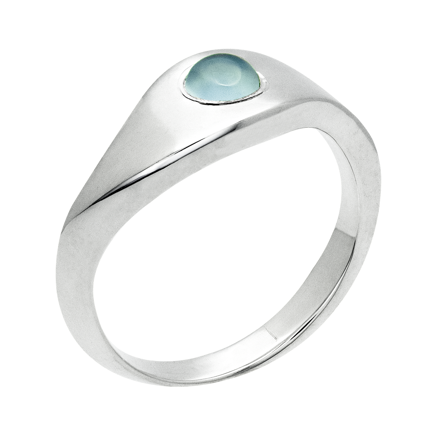 Hurricane Ring - Blue Chalcedony