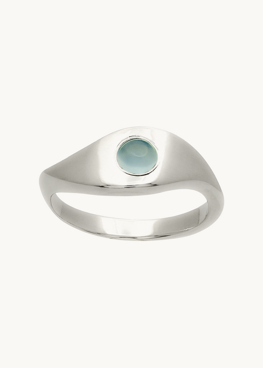 Hurricane Ring - Blue Chalcedony