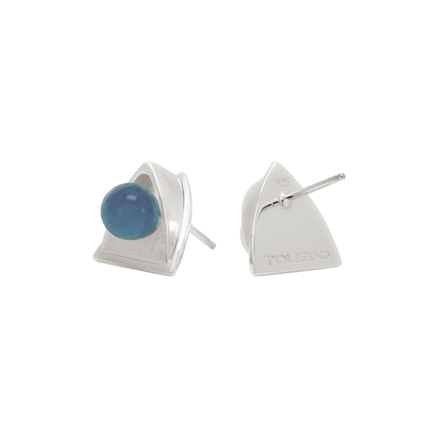 Church Earrings Mini - Blue Agate