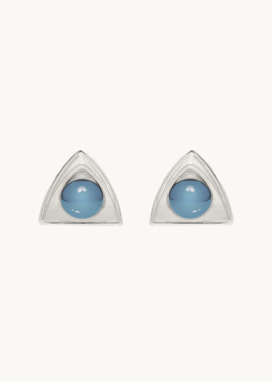 Church Earrings Mini - Blue Agate — Available Now