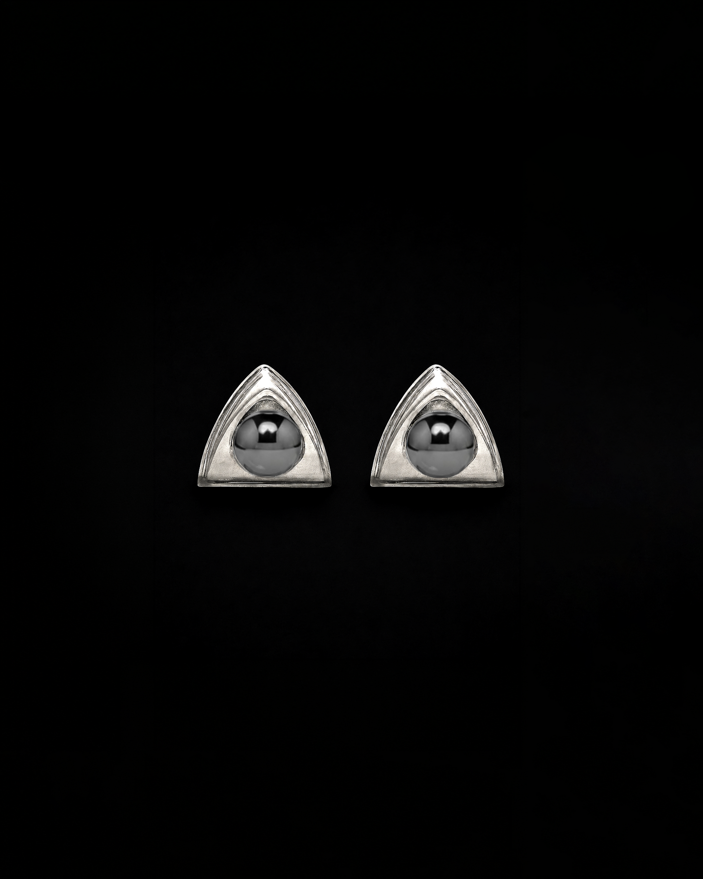 Church Earrings - Hematite