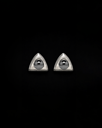 Church Earrings - Hematite