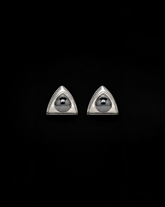 Church Earrings - Hematite