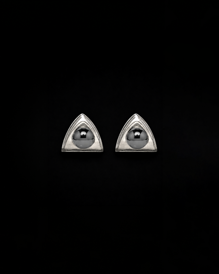 Church Earrings - Hematite