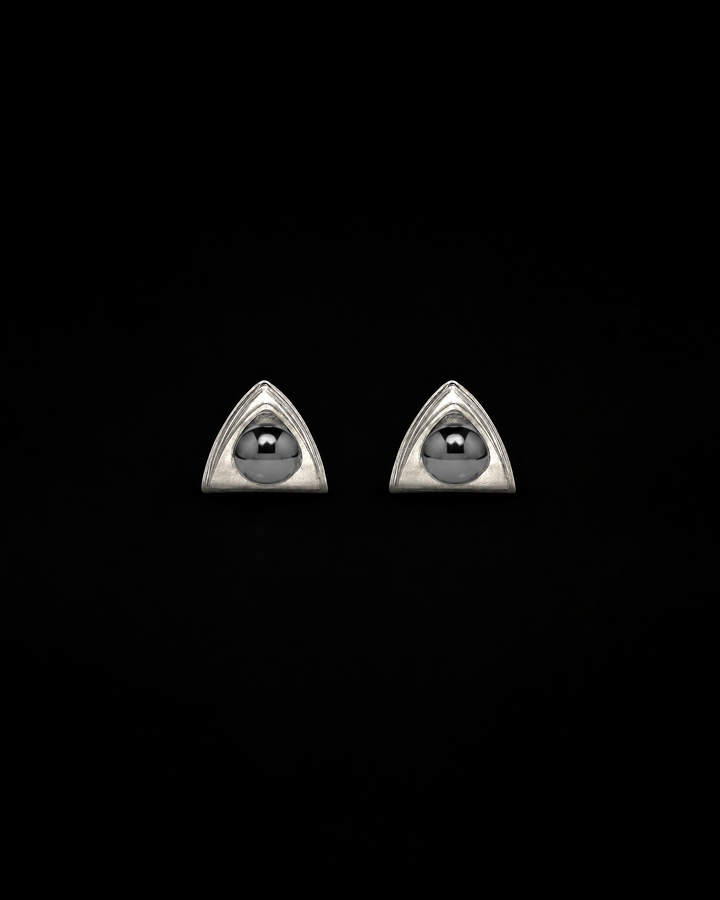 Church Earrings Mini - Hematite