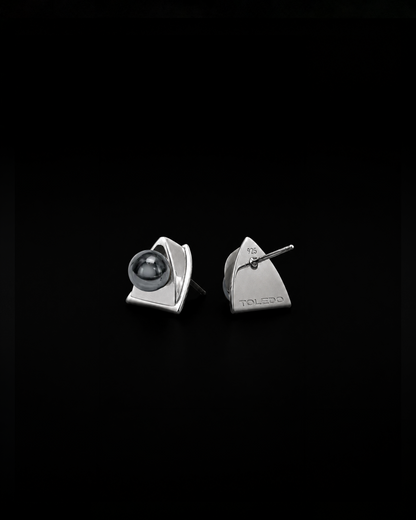 Church Earrings - Hematite