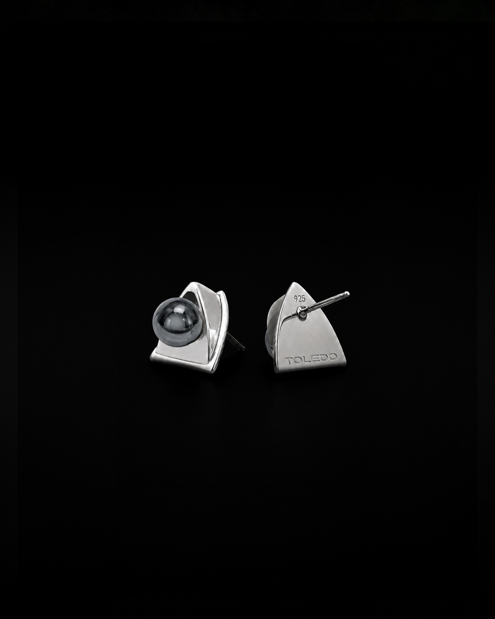 Church Earrings - Hematite