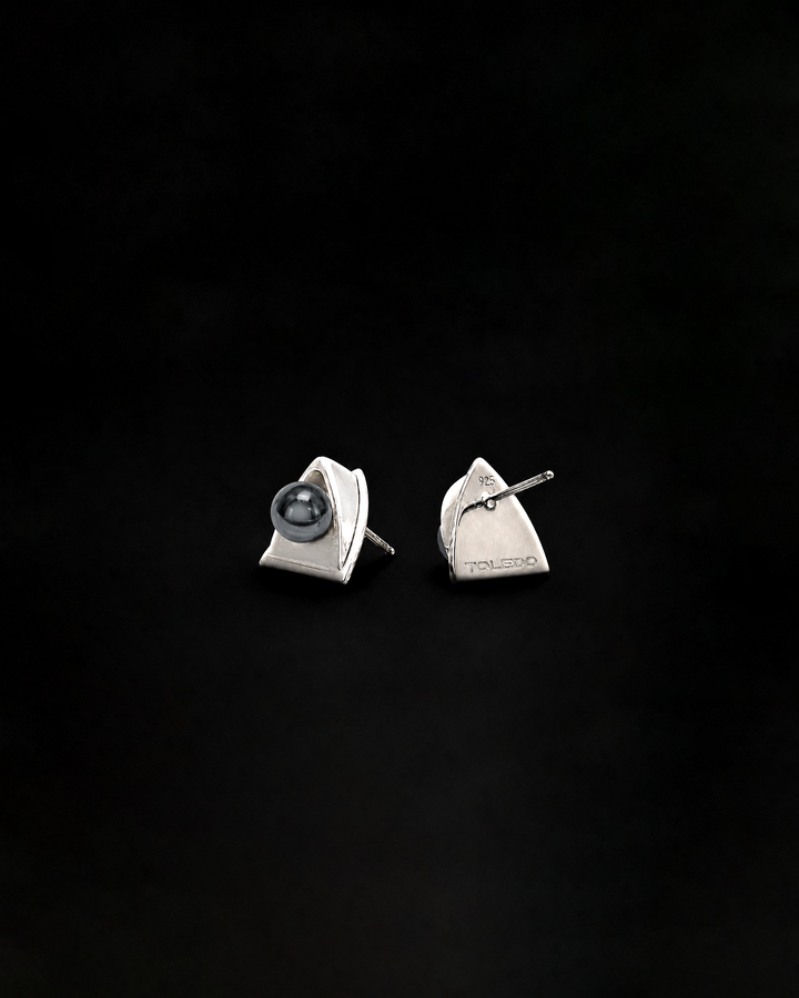 Church Earrings Mini - Hematite