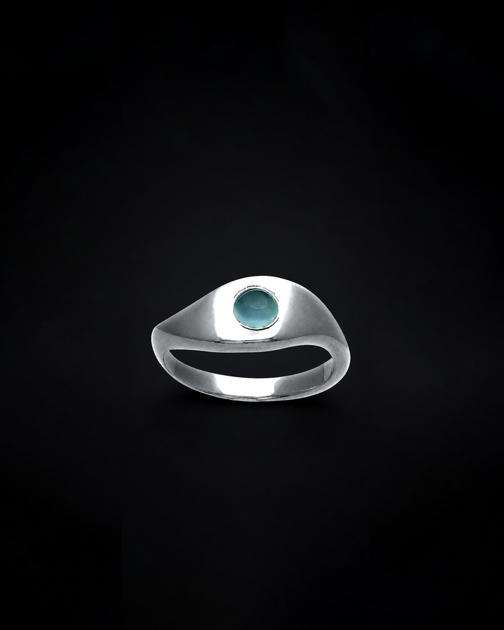 Hurricane Ring - Blue Chalcedony