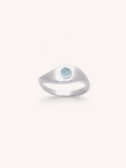 Hurricane Ring - Blue Chalcedony